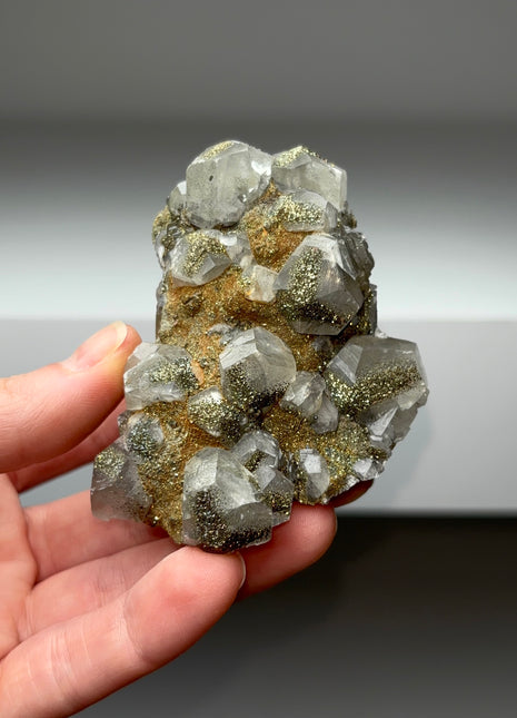 Sparkly Chalcopyrite with Calcite