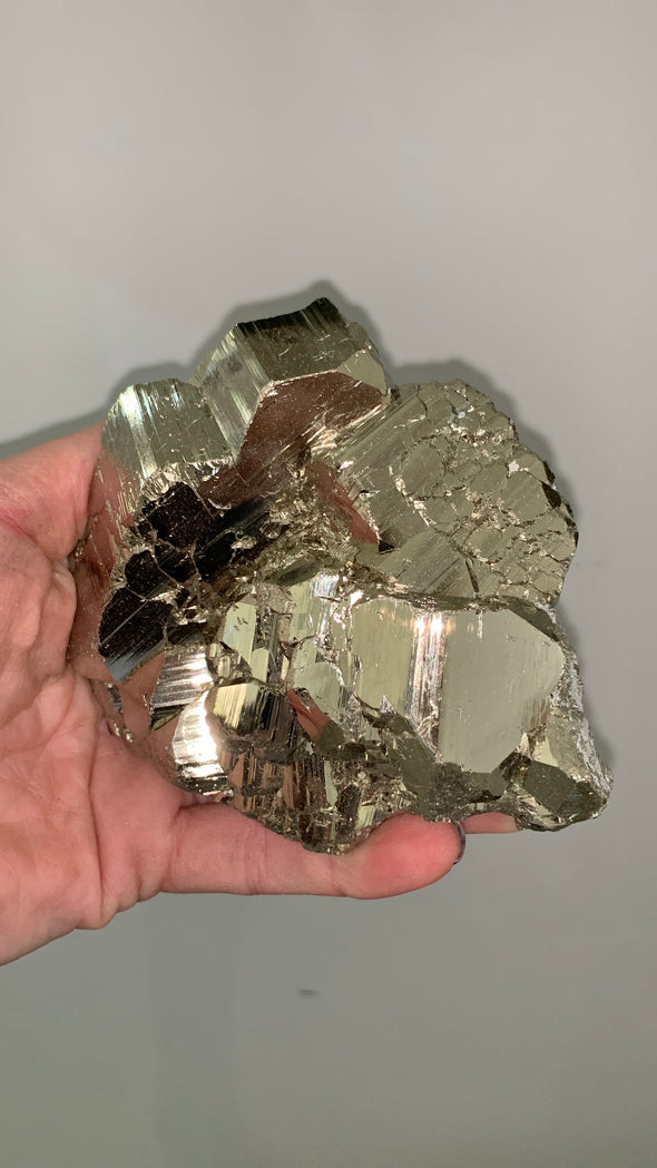 Incredible Pyrite - 593 Grams ! From Huanzala, Peru