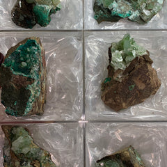 Collection image for: Barite with Chrysocolla and Malachite