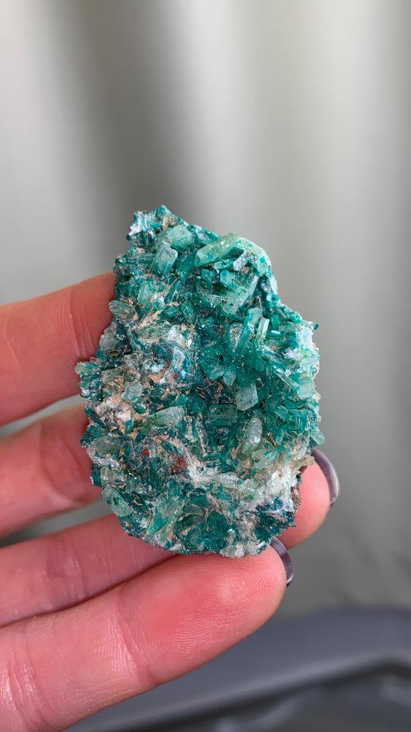 Rare ! Barite with Chrysocolla and Malachite Lot - From Congo - 12 Pieces !