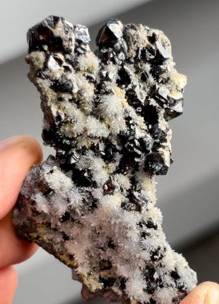 Rainbow Sphalerite with Quartz Flowers PM1239
