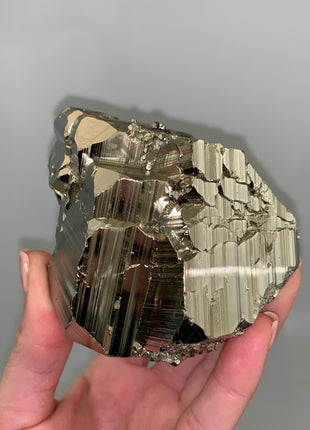 Very Lustrous Elestal Pyrite - From Huanzala, Peru