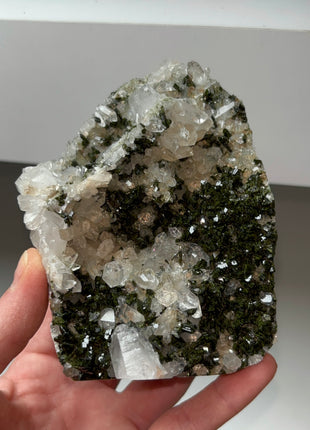 Forest Green Epidote with Quartz