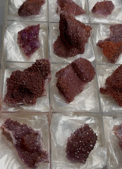 12 Pieces ! Red Amethyst Specimens Lot From Alacam Mine