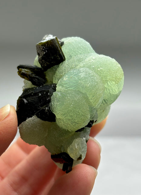 New ! Green Prehnite with Epidote - From Mali