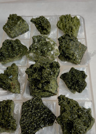 12 Pieces ! High Grade Forest Epidote with Quartz Lot