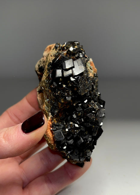 Amazing and Rare ! Black Melanite Garnet Specimen