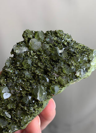 Forest Epidote with Quartz 🌲