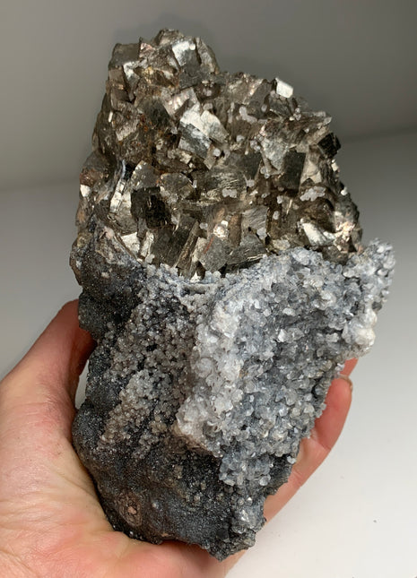Statement Piece - Arsenopyrite with Calcite - From Trepca mine