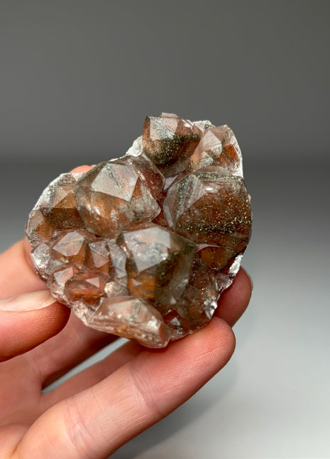 Red Calcite with Chalcopyrite