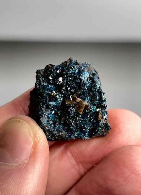Blue Lazulite with Siderite from Rapid Creek, Canada