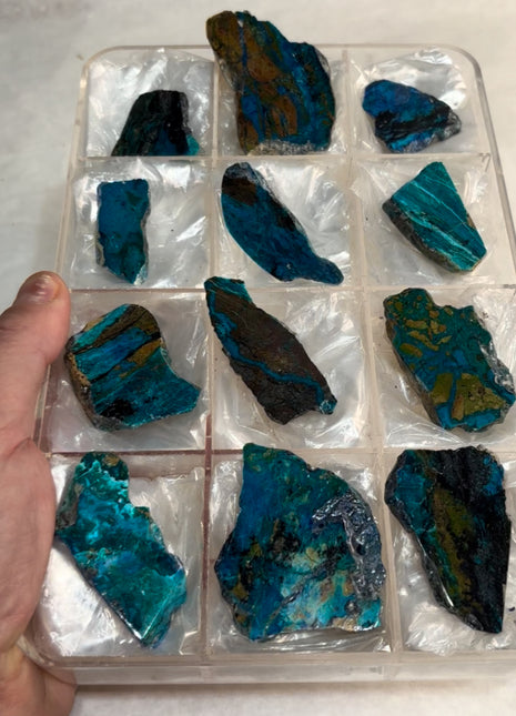 12 Pieces ! Blue Gem Silica Lot