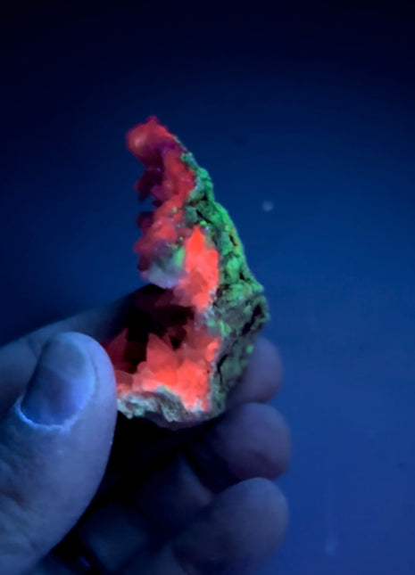 UV Watermelon Calcite Specimen from Argentina