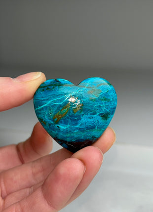 Blue Gem Silica Heart from Peru