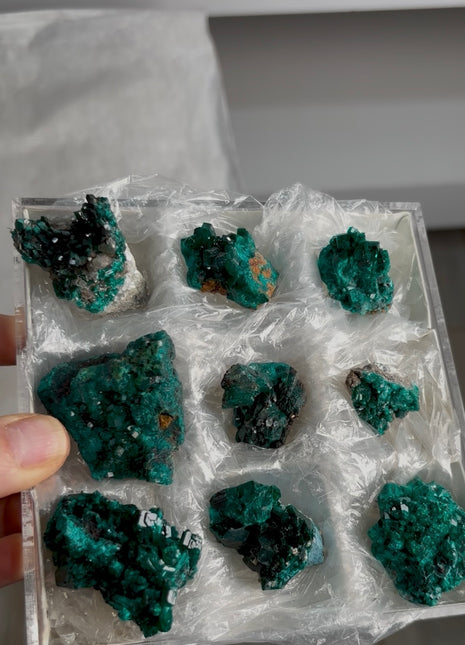 9 Pieces ! Green Dioptase Lot