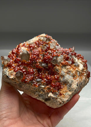 Red Spessartine Garnet with Smoky Quartz Collection # 411