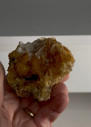 Golden Selenite with Halite from Peru