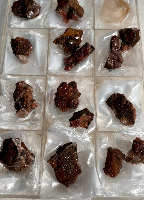 16 Pieces ! Red Calcite Specimens Lot