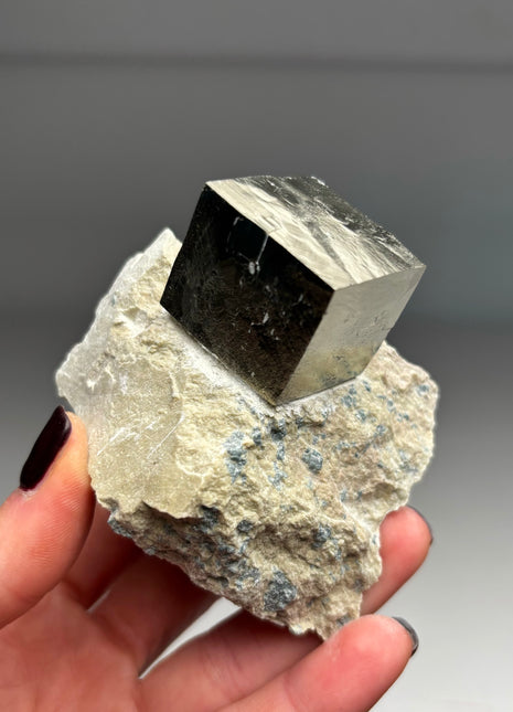 Cubic Pyrite on Matrix from Navajun, Spain