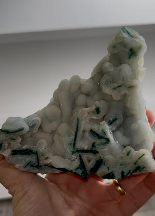 Sparkly Chalcedony with Green Malachite