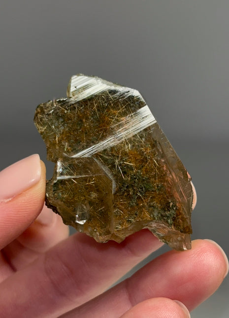 Rutile Green Chlorite Quartz - From Himachal Pradesh, Himalayas