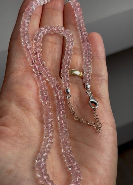 Elegant Pink Morganite Necklace NE046