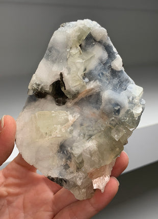 Snowy Chalcedony with Apophyllite and Pink Stilbite