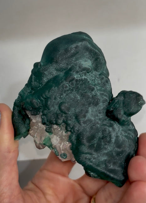Both-sided ! Malachite with Quartz PM1498
