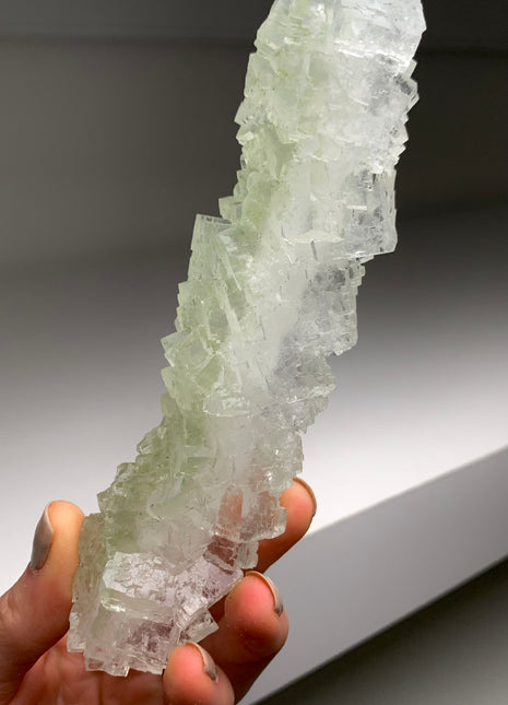 Stunning Green Halite Stalactite
 - From Lubin mine, Poland