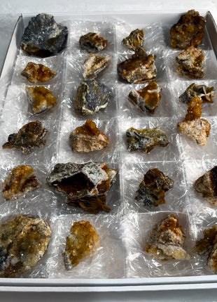 24 Pieces ! Citrine with Stibnite Lot