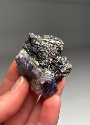 Rare Purple Sapphire and Red Garnet with Biotite DW014