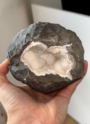 Okenite with Gyrolite Geode Specimen