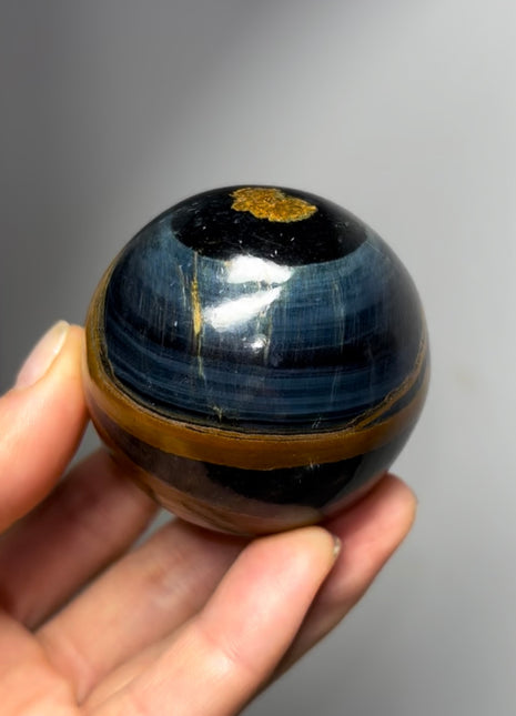 Chatoyant Blue Tiger Eye Sphere
