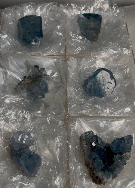 6 Pieces ! Blue Celestite Lot from Madagascar