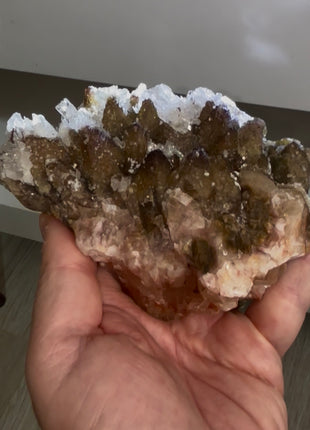 New find ! Yttrofluorite after Calcite with Selenite