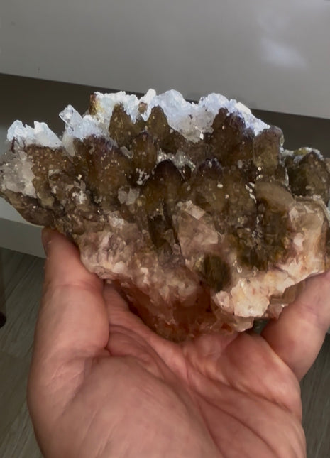 New find ! Yttrofluorite after Calcite with Selenite