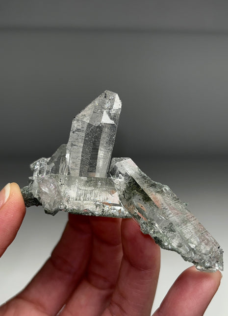 Quartz with Green Chlorite, Rutile - From Himachal Pradesh, Himalayas