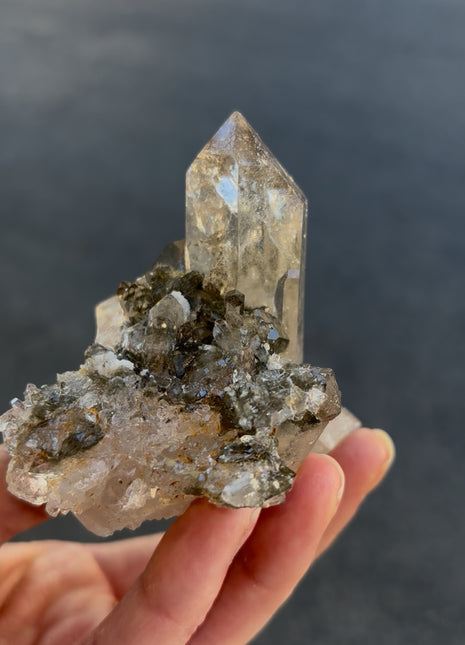 Smoky Chlorite Quartz - French Alps