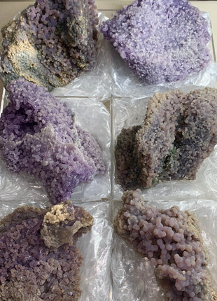 Grape Agate Lot - From Sulawesi, Indonesia - 6 Pieces !