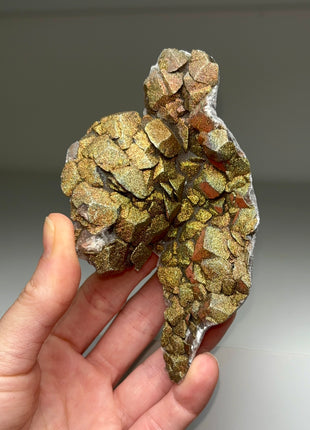 New Arrival ! Rainbow Pyrite with Calcite
