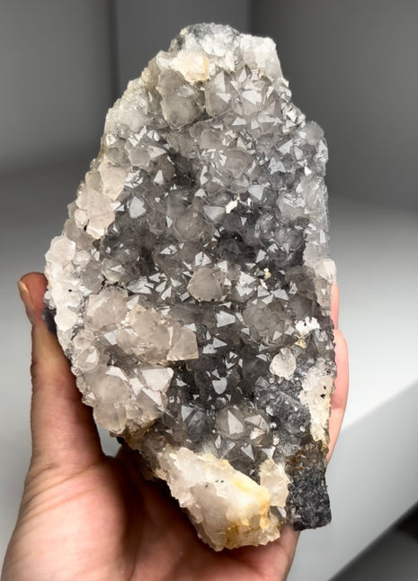 Rare ! Cumberland Habit Quartz on Blue Fluorite