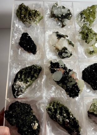 12 Pieces ! High Grade Green Epidote with Quartz Lot