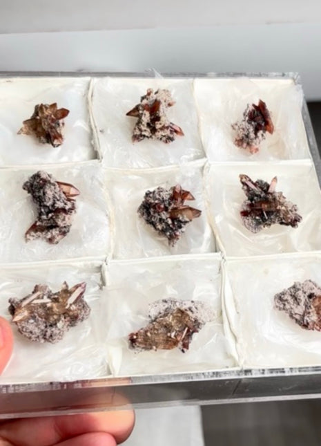 9 Pieces ! Red Topaz Specimens Lot