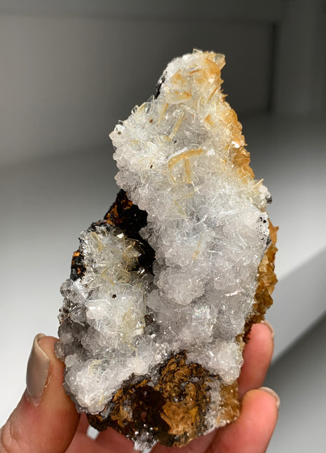 Wow Gemmy Golden White Bicolor Barite - From Morocco