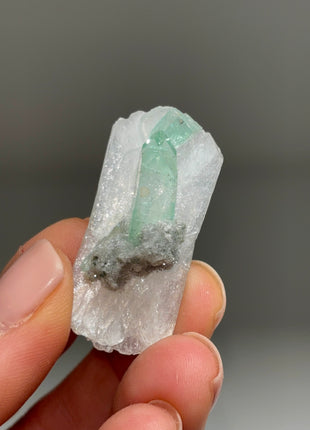 Gemmy Green Apophyllite with Stilbite