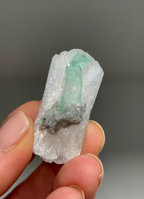 Gemmy Green Apophyllite with Stilbite