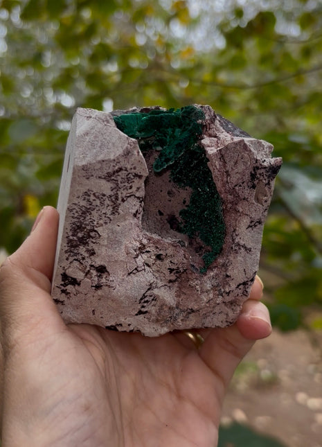 Velvety Malachite Geode Collection # 633