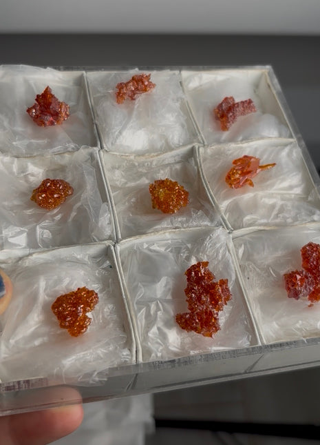 9 Pieces ! Red Zincite Specimens Lot