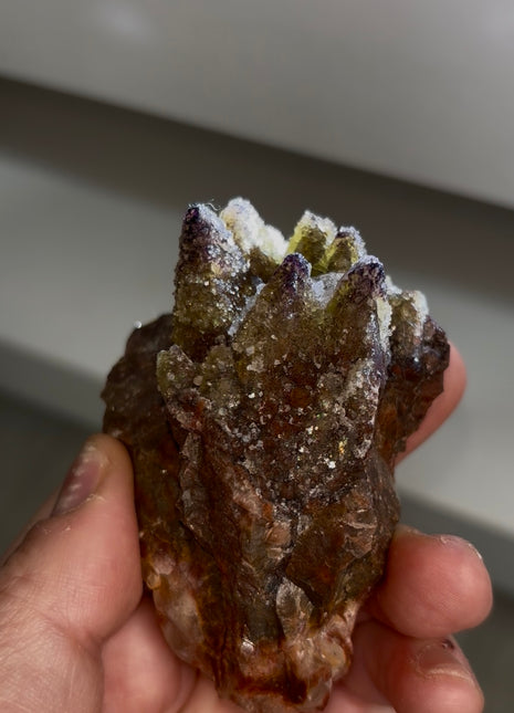 New find ! Yttrofluorite after Calcite with Selenite