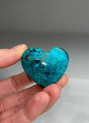 Blue Gem Silica Heart from Peru